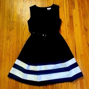 Calvin Klein size 6 black and white cocktail dress